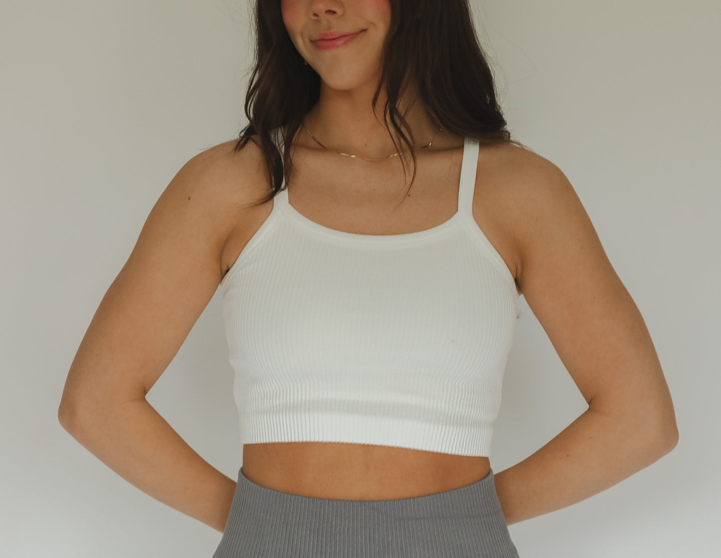 Ribbed Cropped Seamless Tank