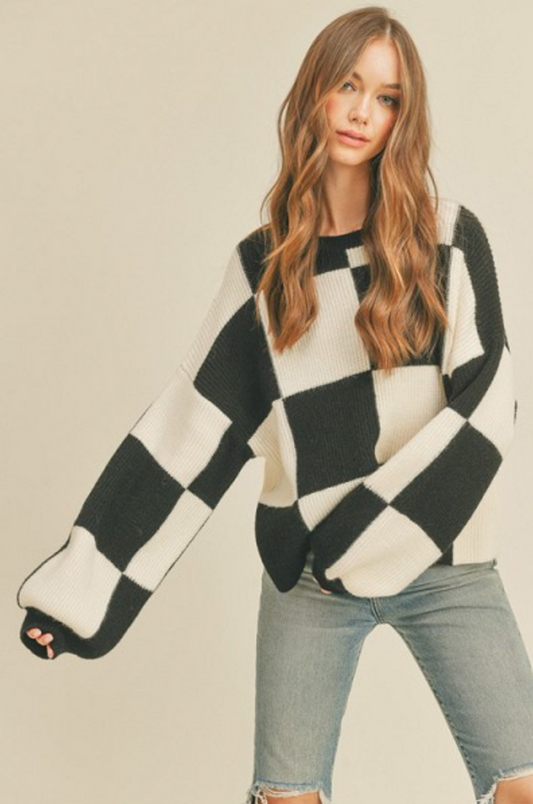 Checkerboard Sweater